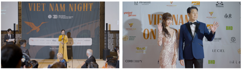 (좌) VFDA 의장 Dr. Ngo Phuong (우) 왼쪽부터 아이돌네이션, 박성웅