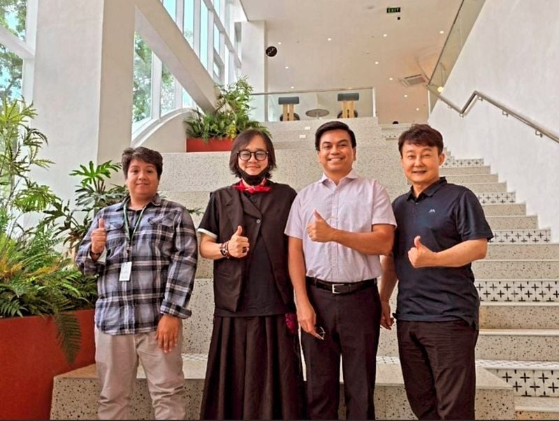 협약식에 참가한 IUC남가주 예술대학 김요셉 학장과 팬퍼시픽 앙겔돌프 부총장