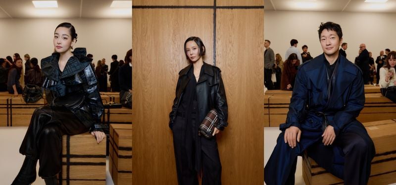 방송인 김나영과 배우 김민하·손석구가 글로벌 패션 하우스 버버리(BURBERRY)의 2027 여름 컬렉션 패션쇼 참석 차 런던 패션위크 현장을 찾았다.  앞서 김나영과 김민하는 인천국제공항을 통해 출국하며 감각적인 공항패션으로 눈길을 사로잡았다.  김나영은 유려한 실루엣의 티크힐 카 코트와 캐시미어 스웨터, 스몰 체크 코츠월드 토트백을 매치해 미니멀하면서도 세련된 스타일을 완성했다.  함께 출국한 김민하는 개버딘 레이크필드 트렌치 재킷과 캐시미어 폴로셔