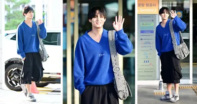 '디올 앰버서더' 세븐틴 민규, 감각적인 공항패션…자카르타 行