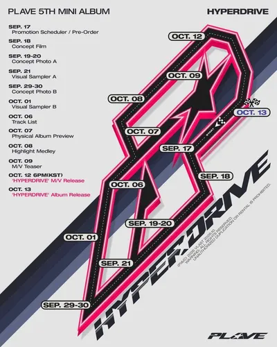 플레이브, 10월 12일 새 미니앨범 ‘하이퍼드라이브’ 발표