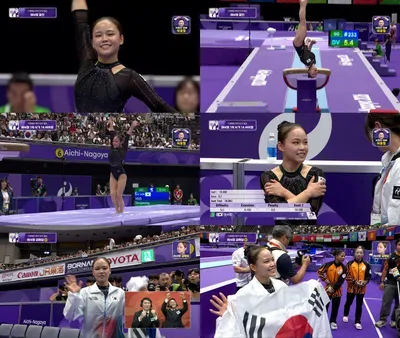 여서정, 여자 도마 금메달! ’원조 도마의 신’ 父와 똑같이 아시안 게임 멀티 골드 기록...여홍철, 눈물+만세로 ‘딸바보’ 인증!